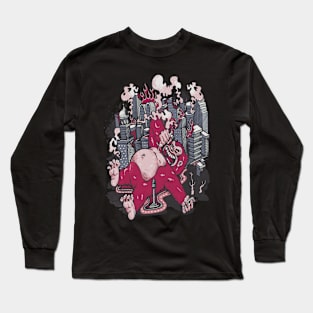 gorilla rampaging through the city Long Sleeve T-Shirt